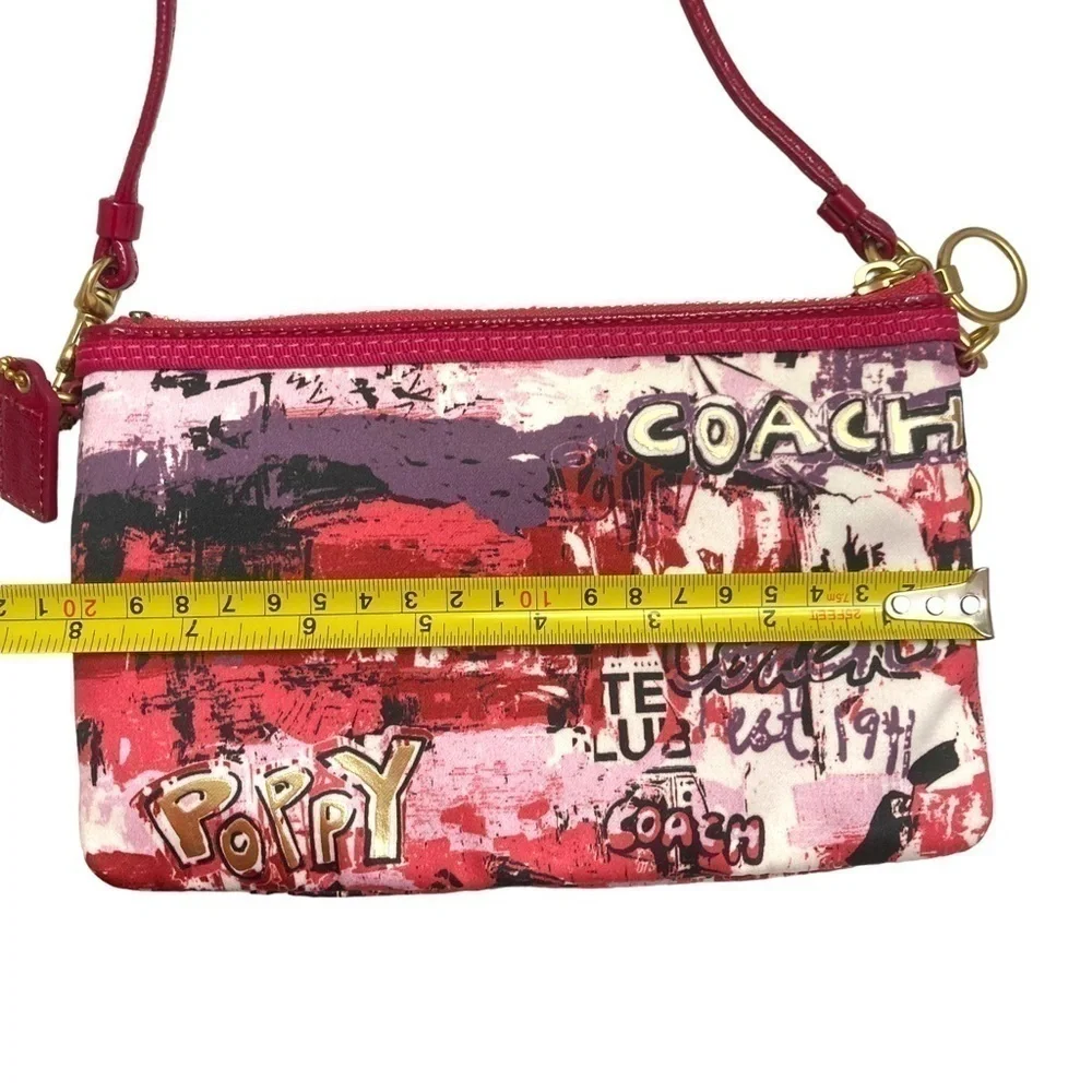 Coach vintage y2k poppy RARE graffiti pink crossbody clutch bag
